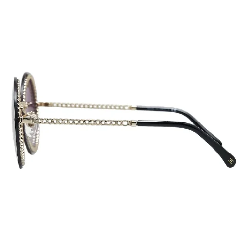 Chanel Vintage Pre-owned Plastic sunglasses Black Dames