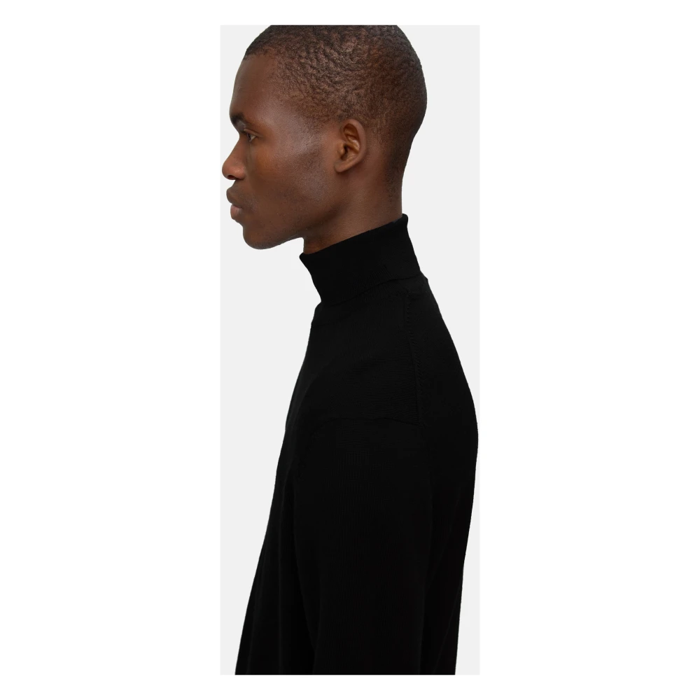 Selected Homme Geribbelde coltrui Black Heren