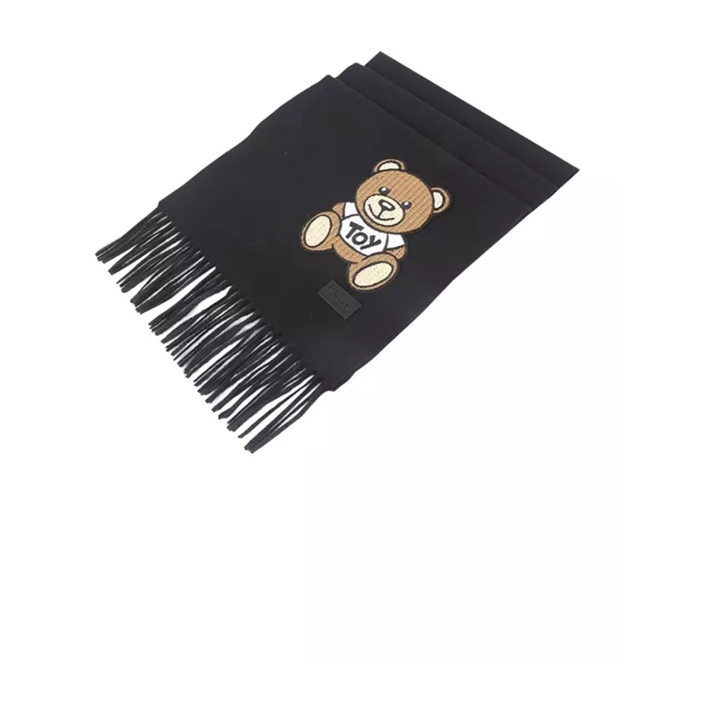 Moschino Winter Scarves Black Dames