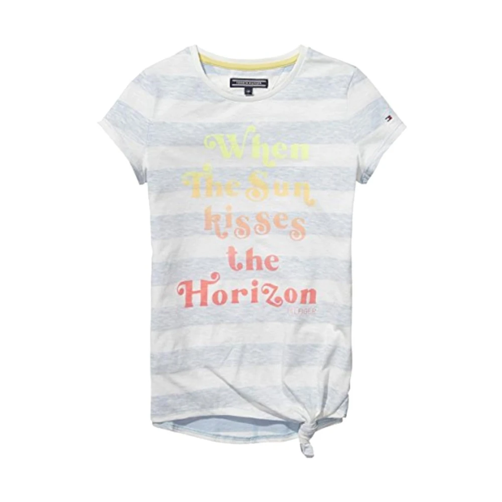 Tommy Hilfiger Girls Gray Stripe T-Shirt