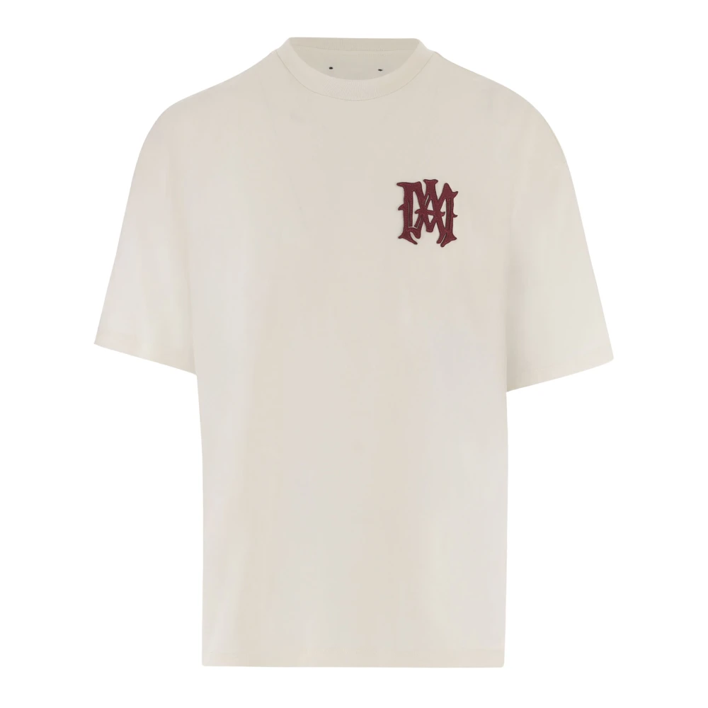 Amiri Men's White Cotton T-Shirt With Logo