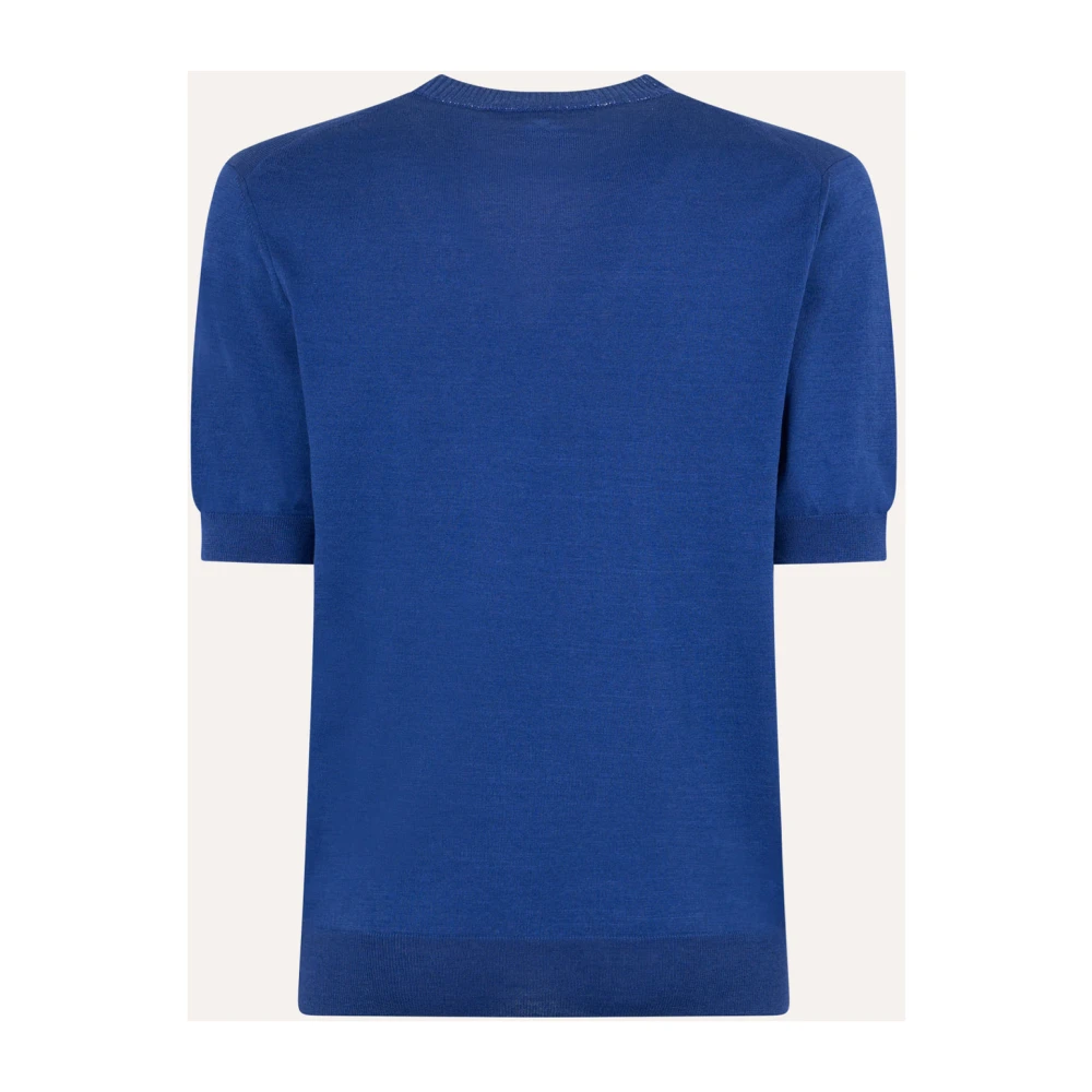 Ballantyne Zijde Katoen T-Shirt Elegant Ontwerp Regular Fit Blue Heren