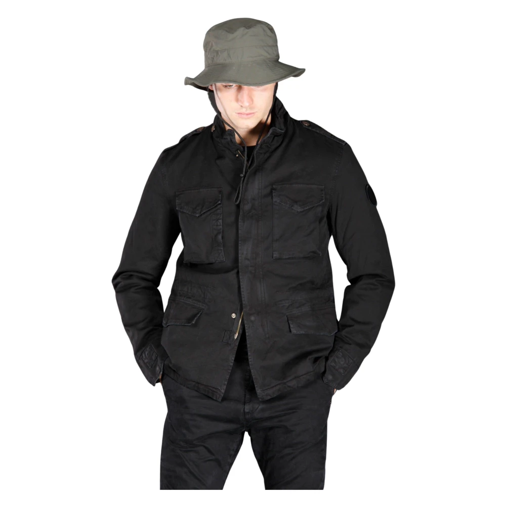 Mason's Beperkte Oplage Katoenen Field Jacket Black Heren