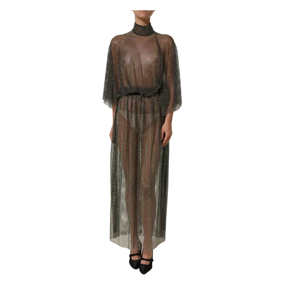 Dolce & Gabbana Turtleneck Maxi Dress - Female - Maxi Dresses - Black - L - Dresses