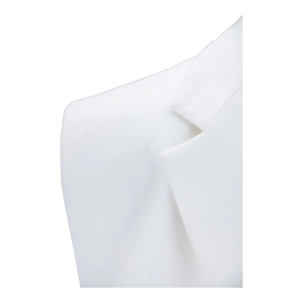 Dondup Mouwloze V-hals knoop blazer White Dames