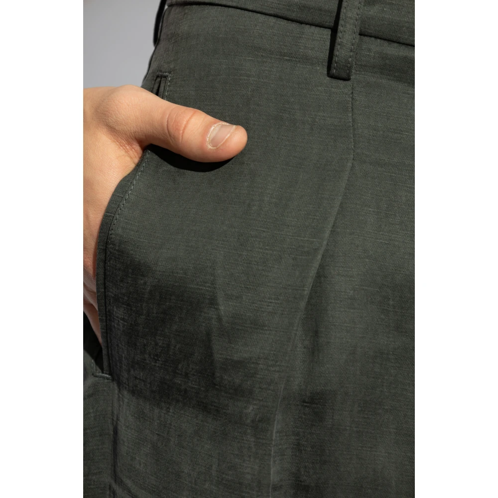 Giorgio Armani Wijde broek Green Heren