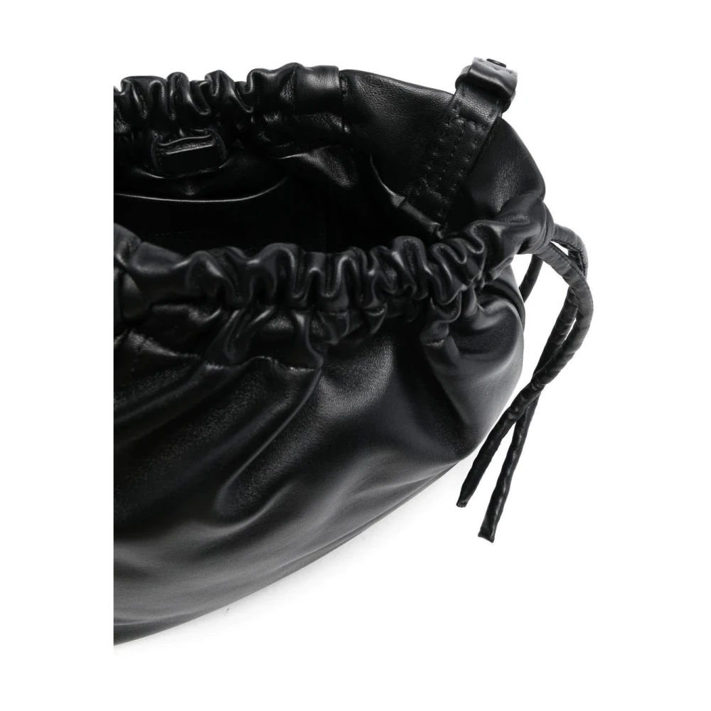 Proenza Schouler Zwarte Leren Trekkoord Schoudertas Black Dames