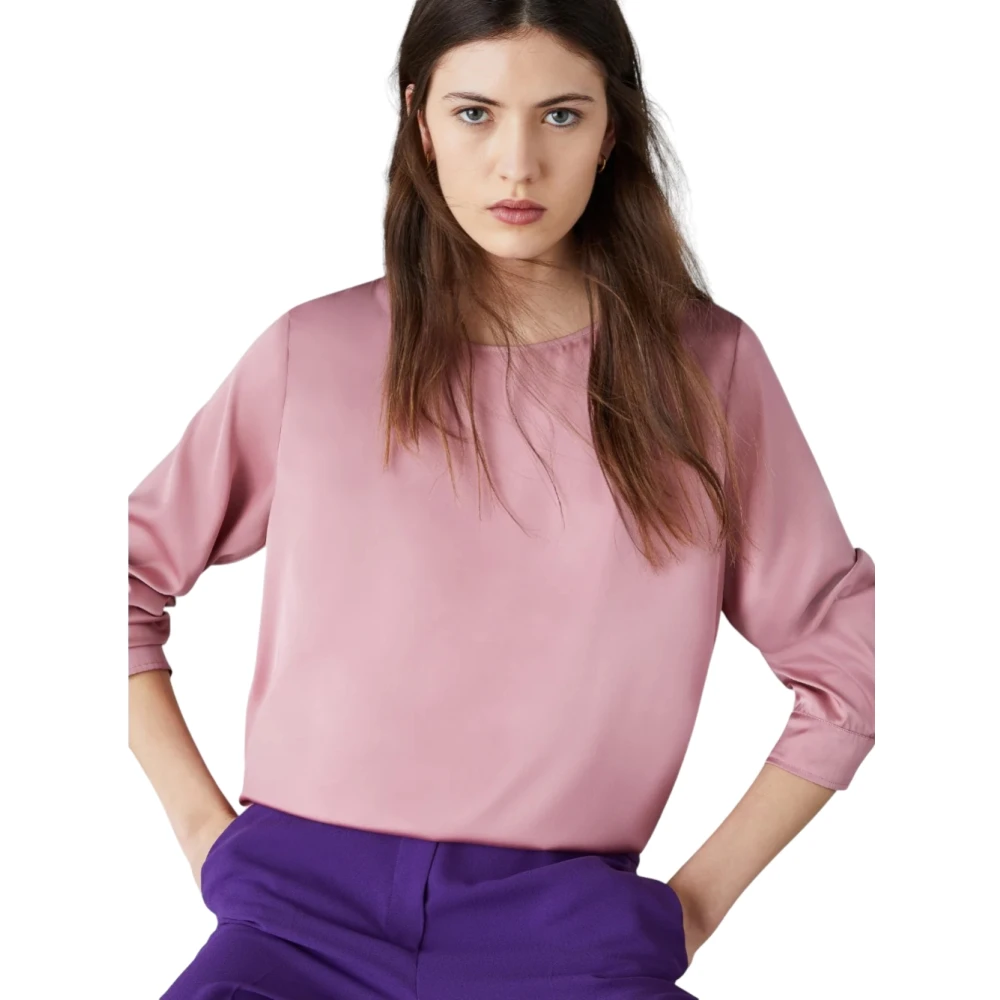 Marella Houten Overhemd Pink Dames