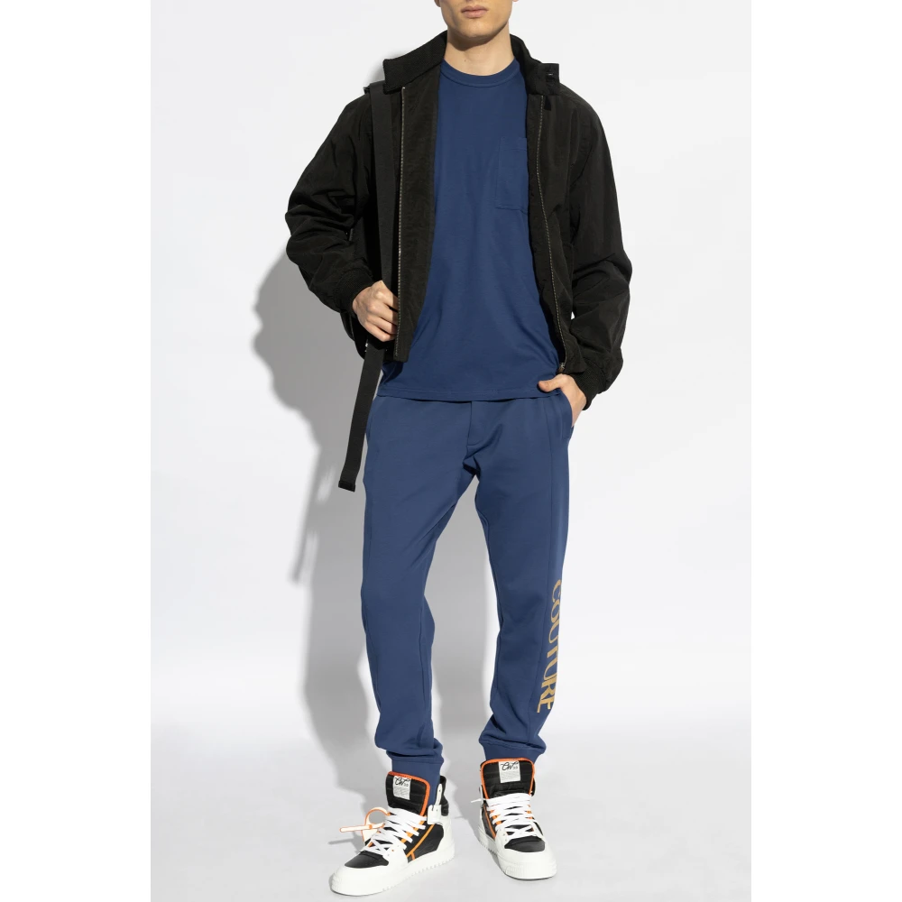 Versace Jeans Couture T-shirt met zak Blue Heren