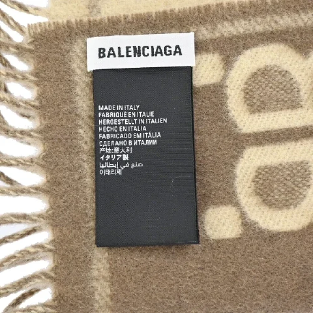 Balenciaga Vintage Pre-owned Cashmere scarves Beige Dames