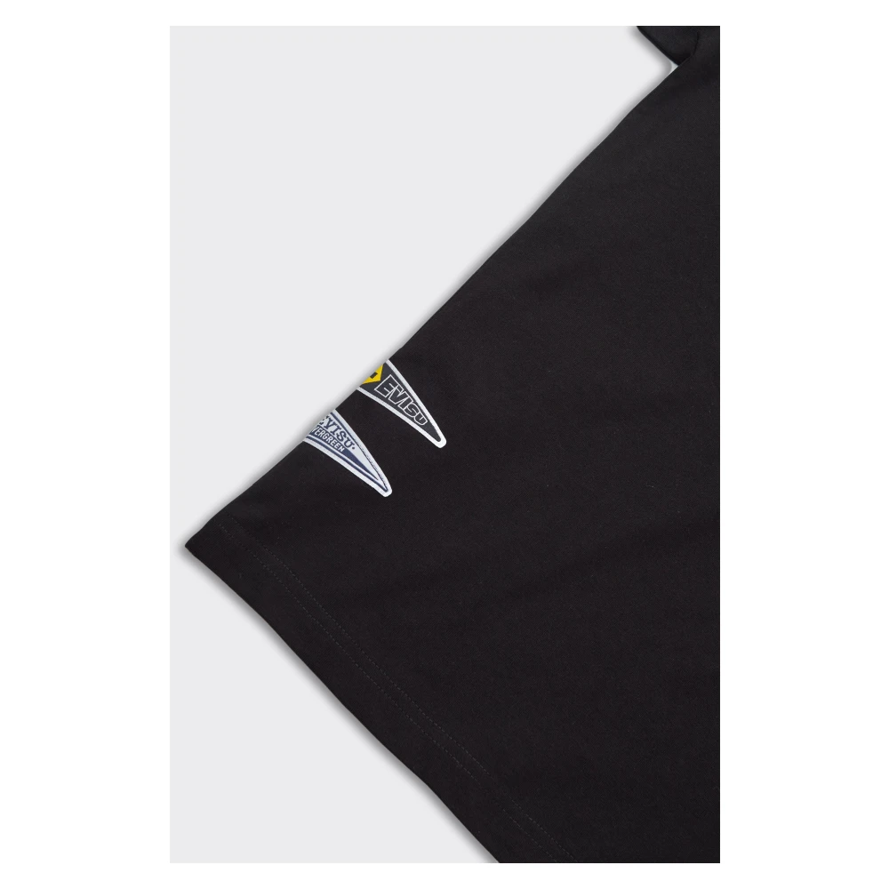 Evisu Ribbon Daicock T-Shirt Zwart Black Heren