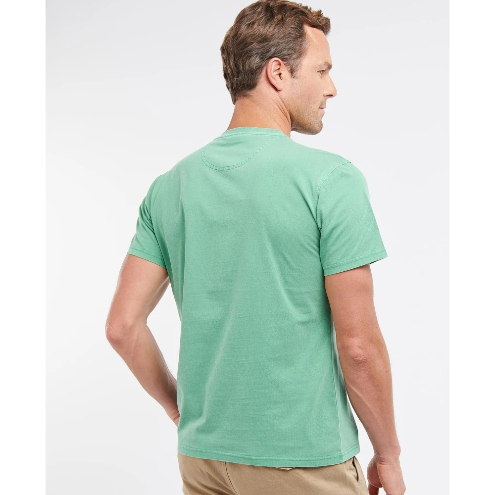 Barbour Garment Dyed T-Shirt in Turf Green Heren