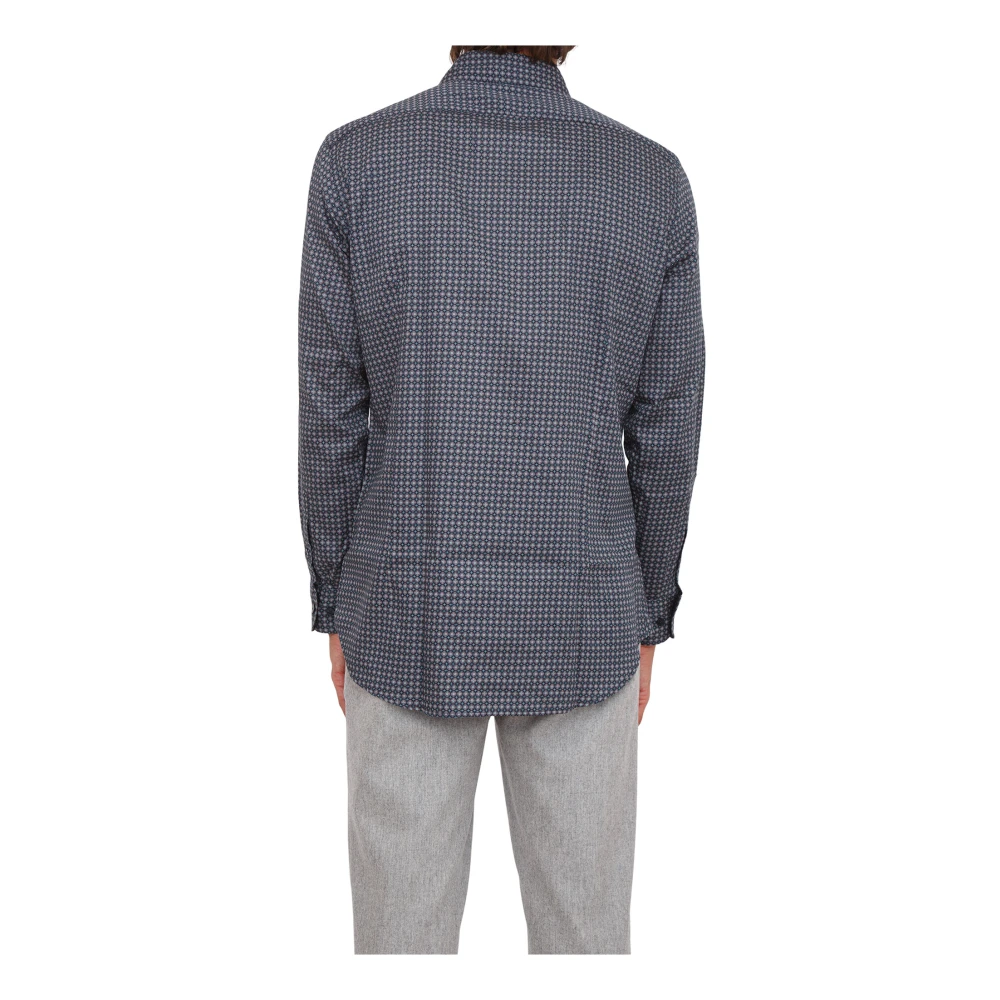 ETRO Blauwe Roma Overhemd Blue Heren