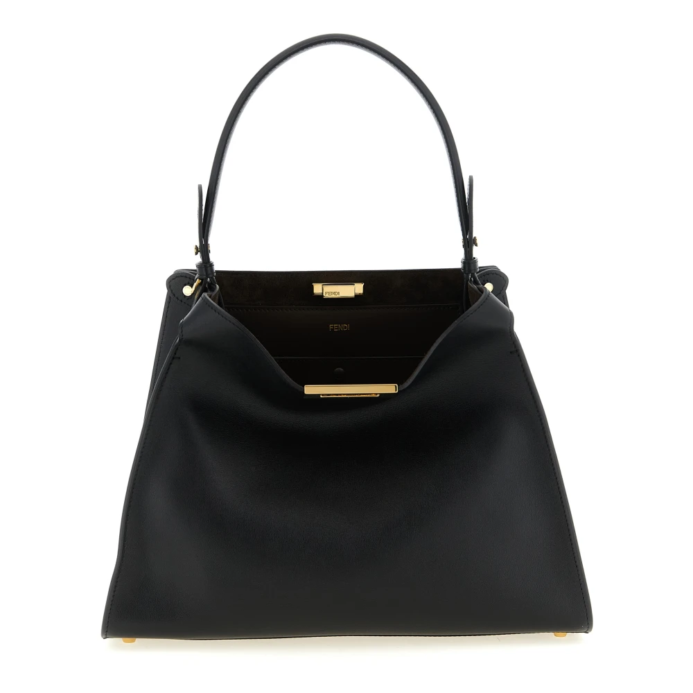 Fendi Kvinno Svart Väskor Dam, One Size, Läder, Way Medium