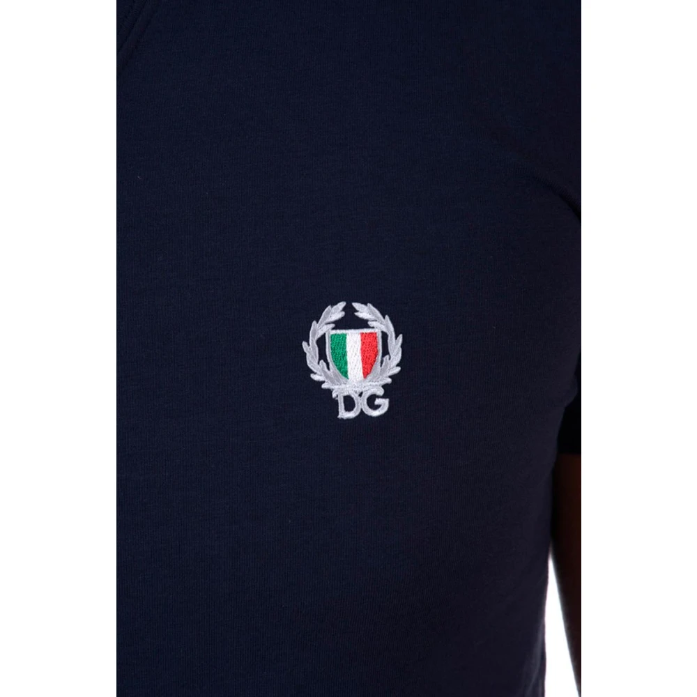 Dolce & Gabbana Sport Crest T-Shirt Sweatshirt Blue Heren