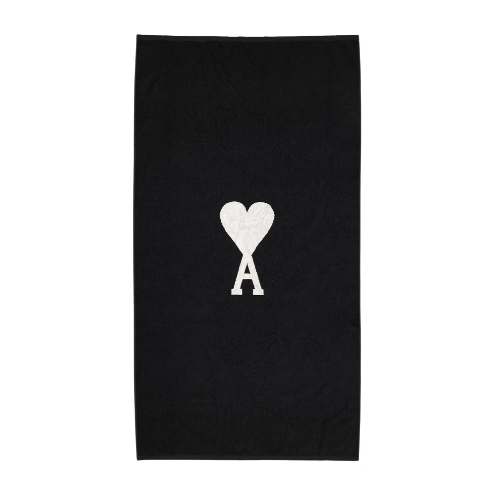 Ami Paris Strandlaken Heart Friend Black Unisex