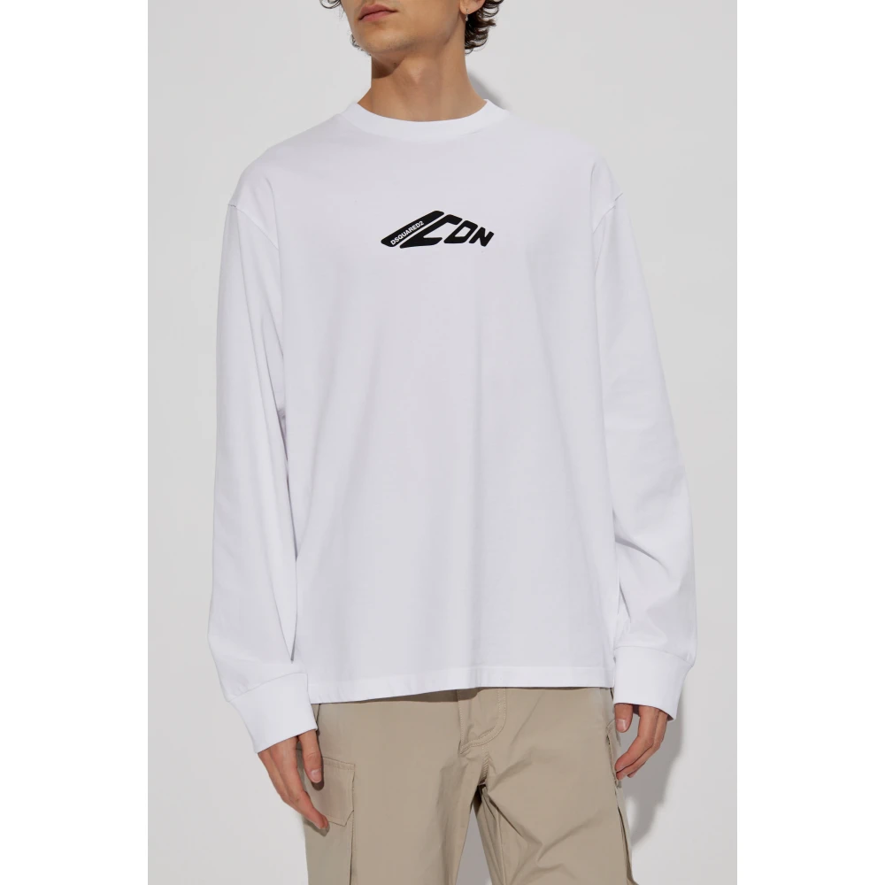 Dsquared2 Lange mouwen T-shirt White Dames
