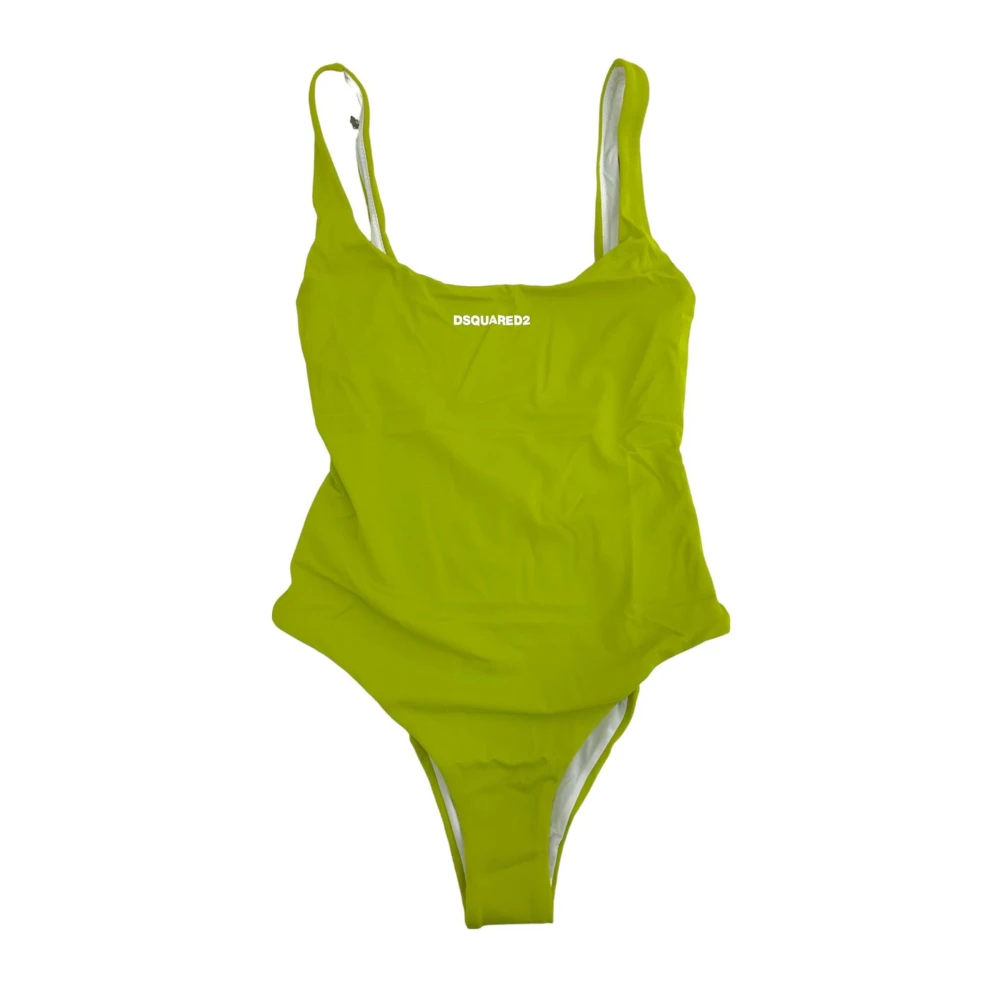 Dsquared2 Green Swimsuits, Female, M, Stylish One Piece Swimsuit