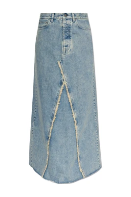 Denimkjol med Rå Kant