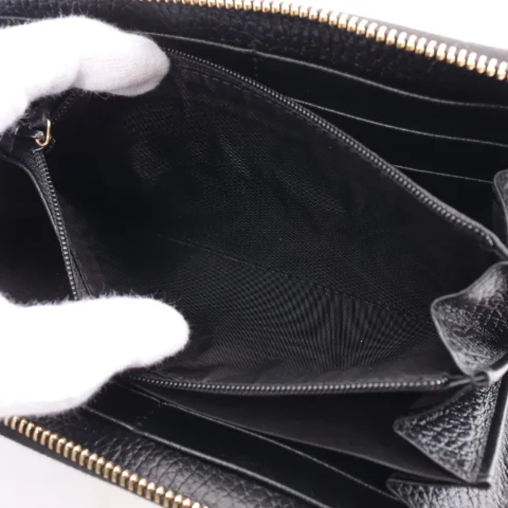 Gucci Vintage Pre-owned Leather wallets Black Dames