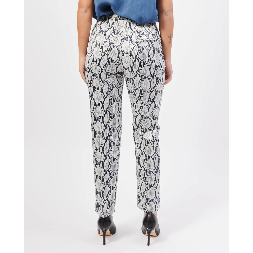 Gerry Weber Gestreepte Sigarettenbroek met Hoge Taille Multicolor Dames