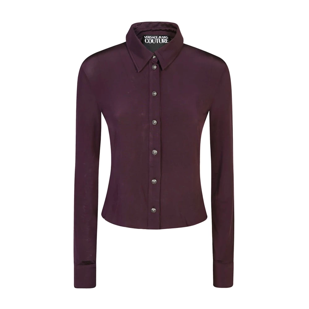 Versace Jeans Couture Paarse overhemd voor stijlvolle look Purple Dames