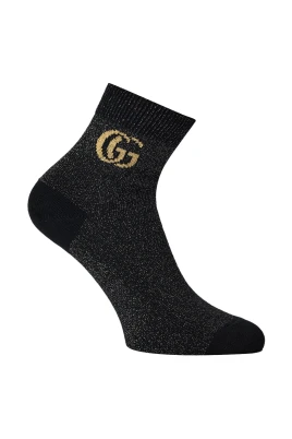 GG Monogram Cashmere Ankelstrumpor