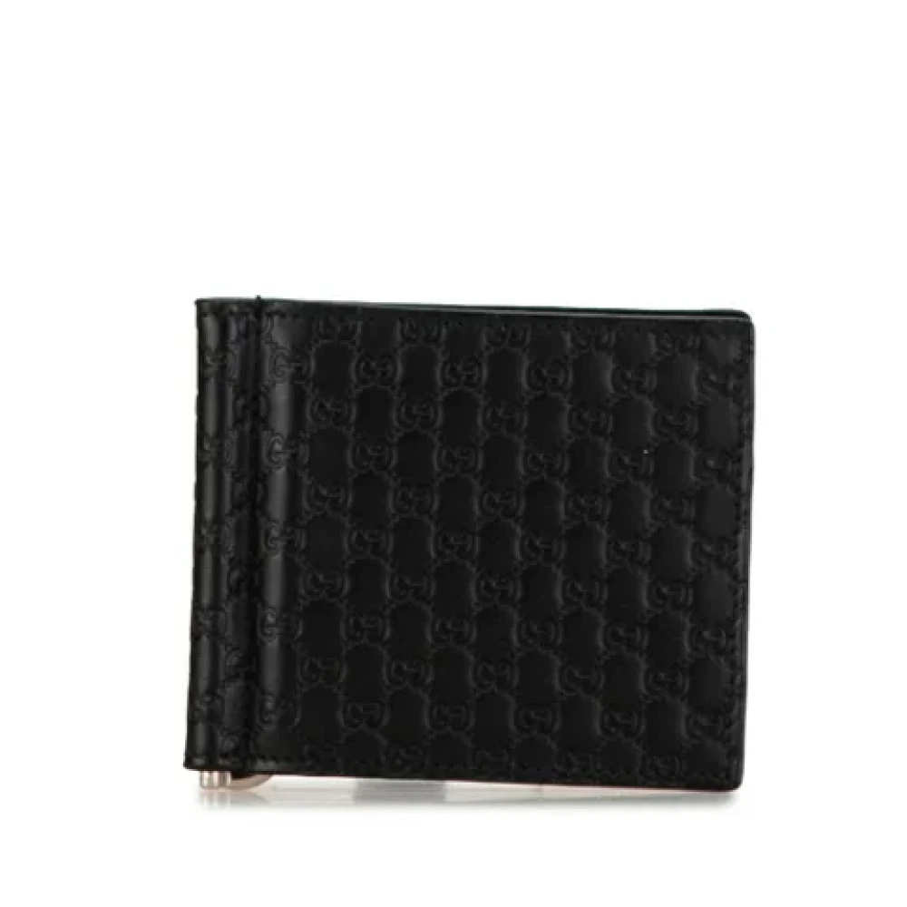 Gucci Vintage Pre-owned Leather wallets Black Dames