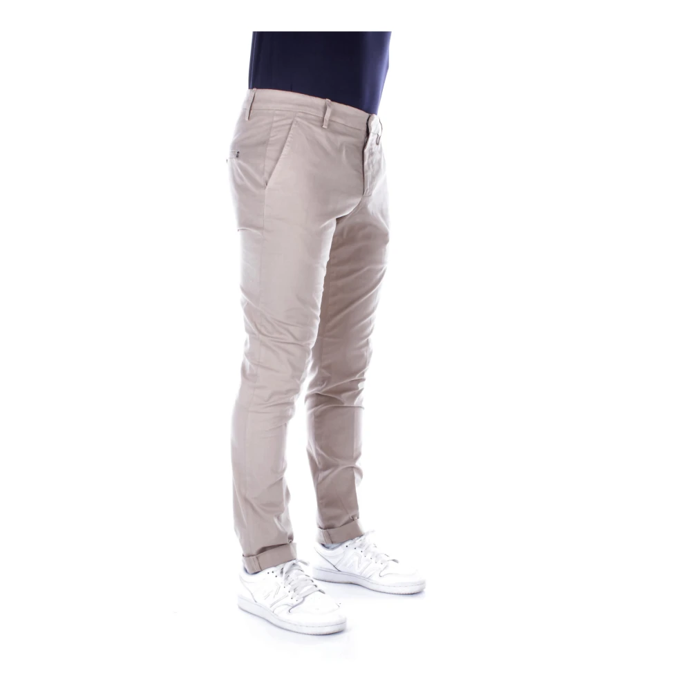 Dondup Heren Logo Broek met Zakken Beige Heren