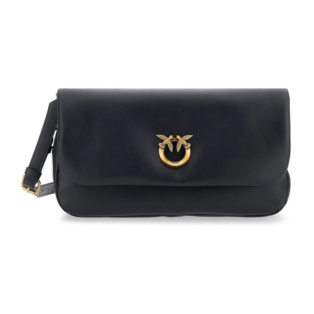 Pinko Women's Black Cross Body Bags, One Size, Love Bag Click Soft Horizontal