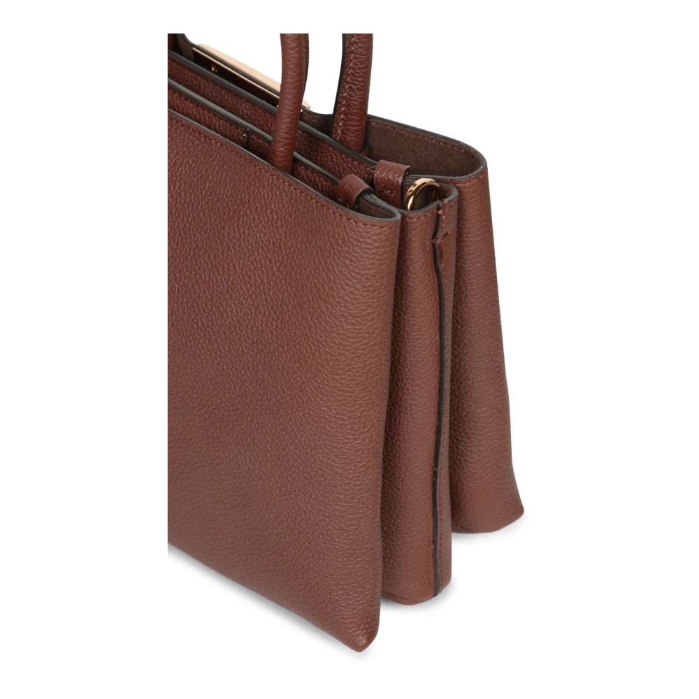 TOD'S Stijlvolle leren tas met magnetische sluiting Brown Dames