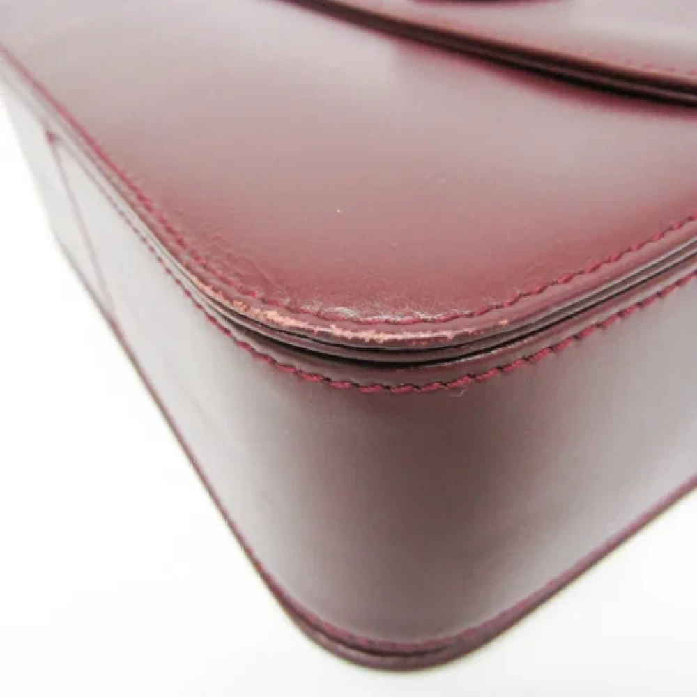 Cartier Vintage Pre-owned Leather shoulder-bags Red Dames