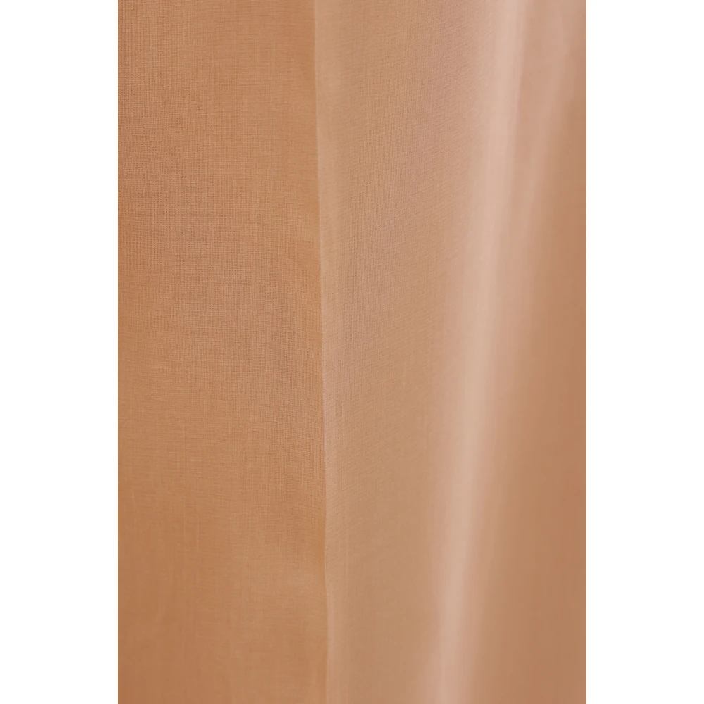Max Mara Bruine Organza Broek Wijde Pijpen Brown Dames