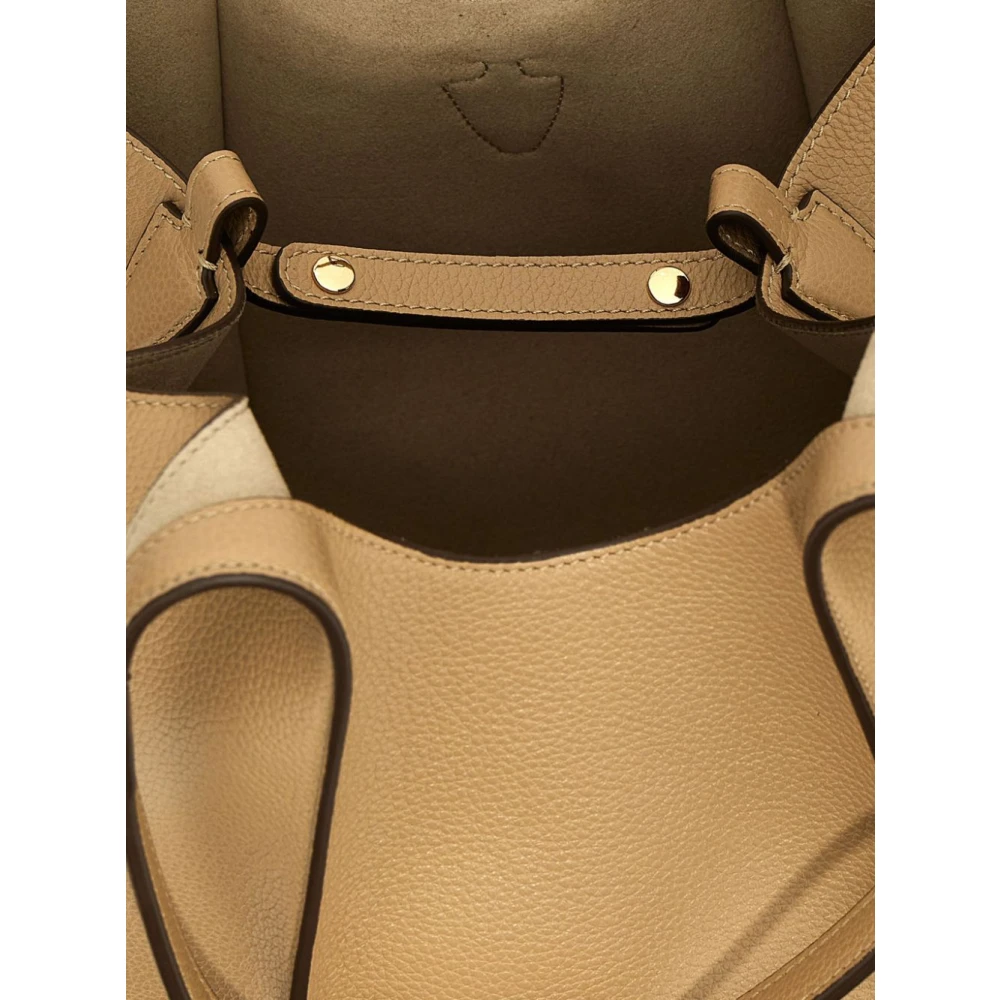 TOD'S Beige Logo-Gesp Tassen met Afneembare Pouch Beige Dames