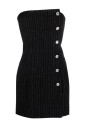 black-and-silver-striped-twill-dress