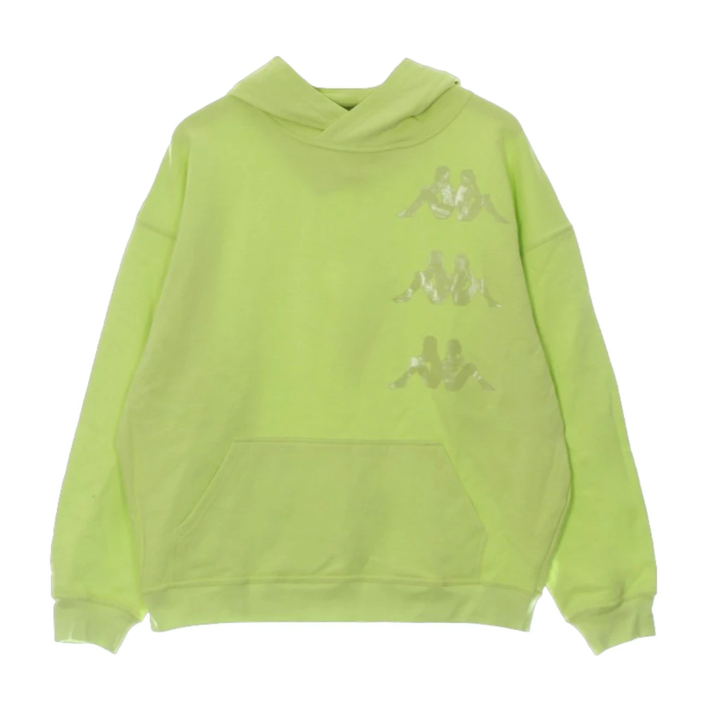 Kappa Męski Żółty Bluzy, Mężczyzna,, Bluza Z Kapturem Mały
