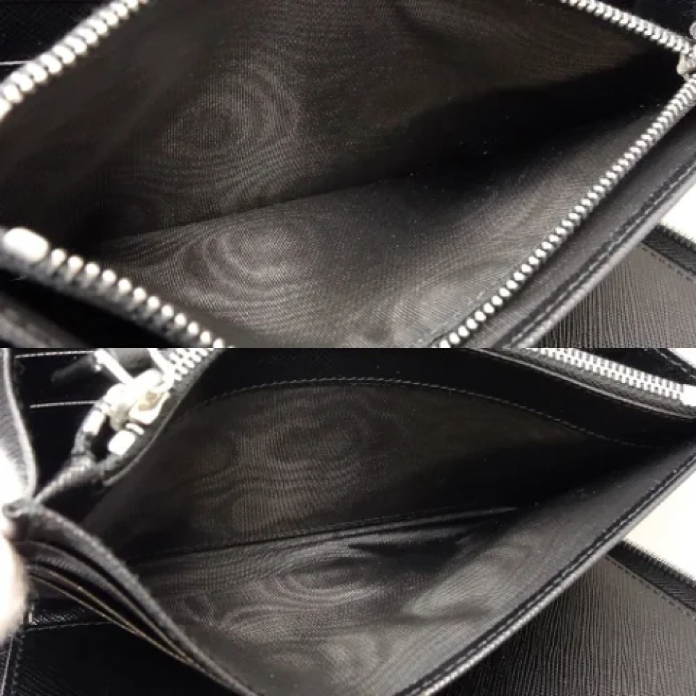 Prada Vintage Pre-owned Leather wallets Black Dames