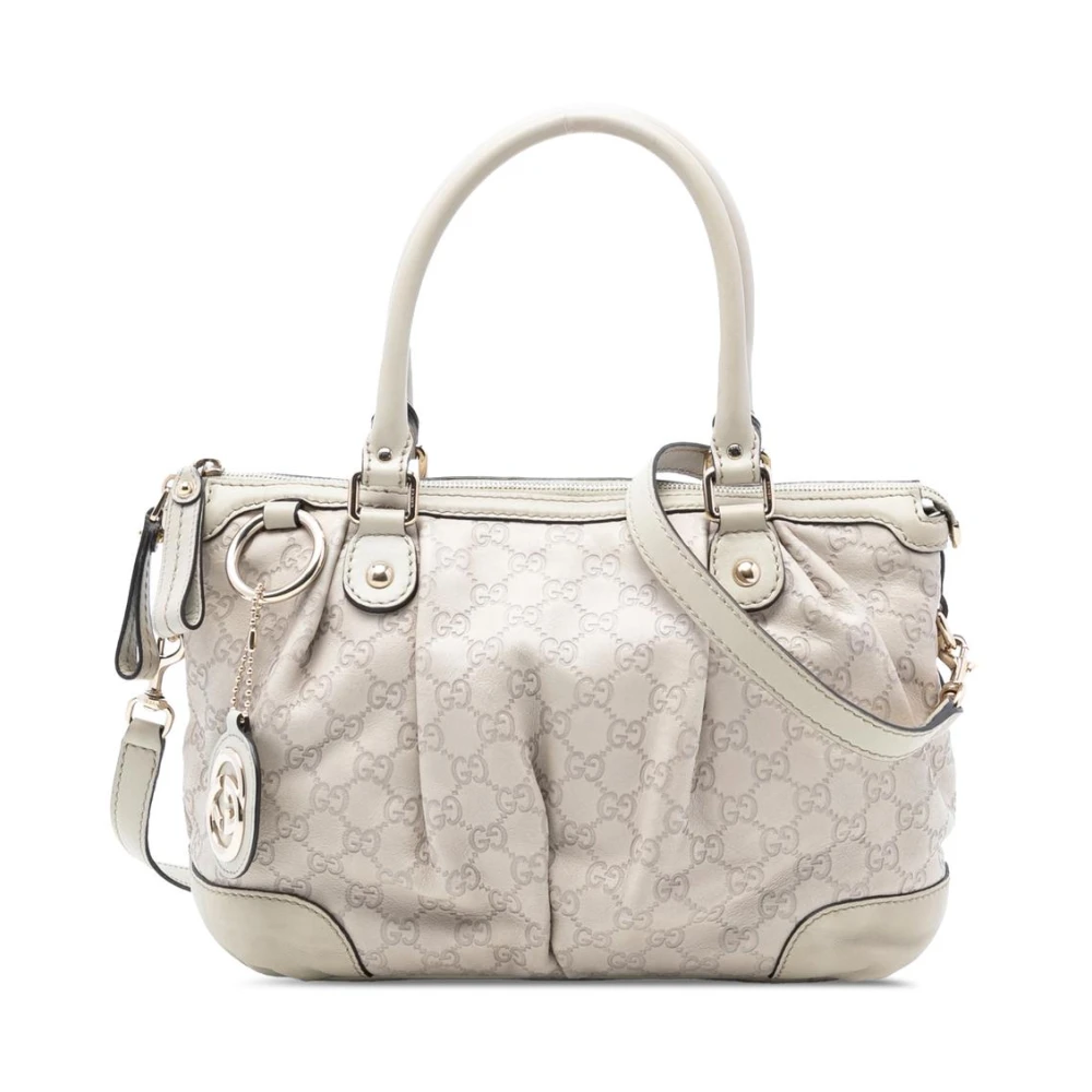Gucci Vintage Damen Weiß Pre-Owned Ledertasche