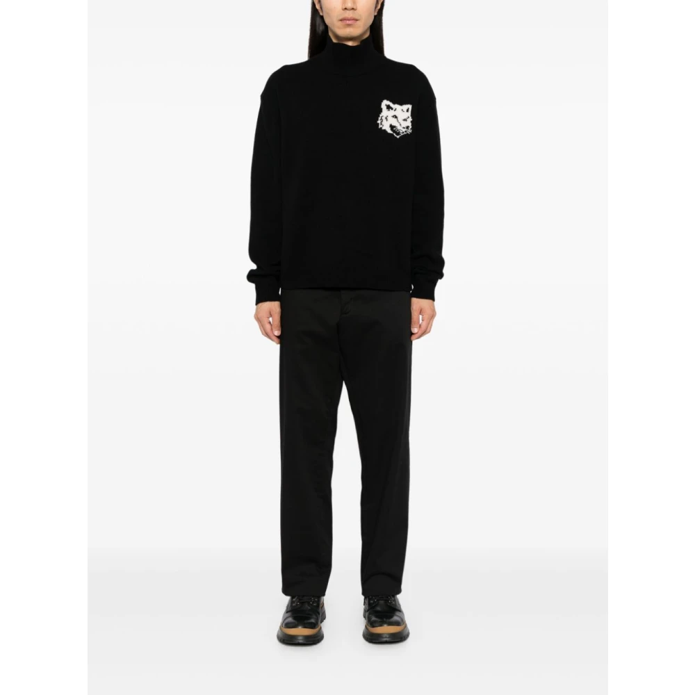 Maison Kitsuné Zwarte Sweatshirt Aw24 Herenmode Black Heren