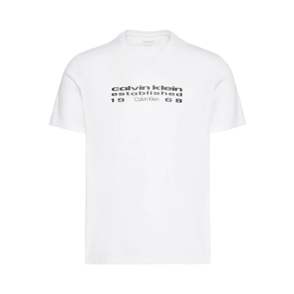 Calvin Klein Weißes Baumwoll-T-Shirt Für Herren Groß - Bild 5