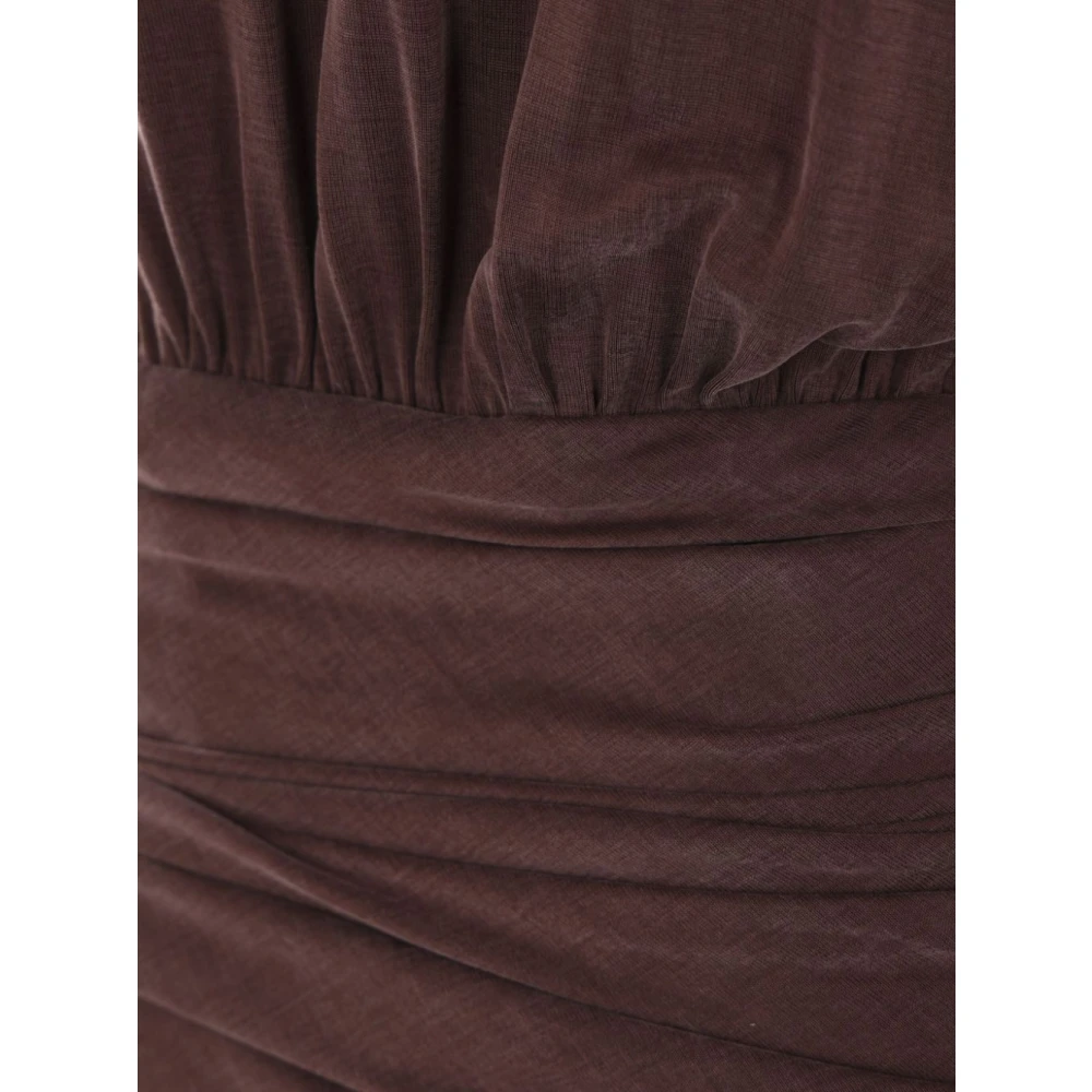 Elisabetta Franchi Bruine Jurk voor Vrouwen Elegante Stijl Brown Dames