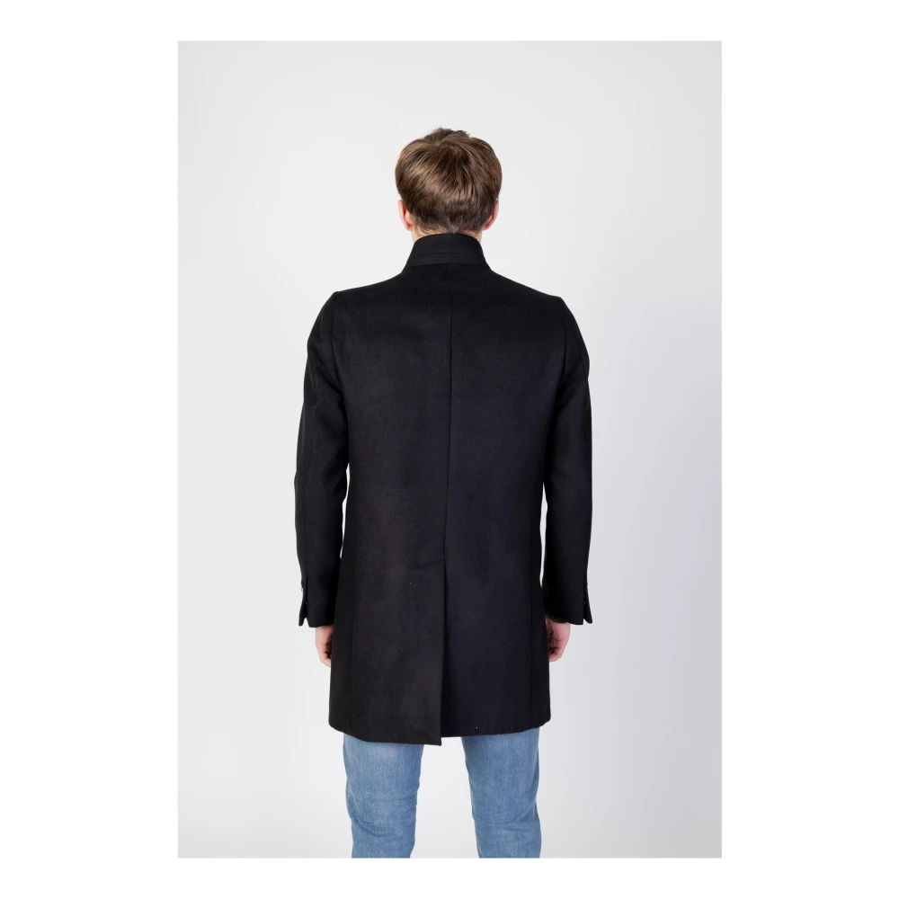 Mulish Zwarte V-hals Knoopjas Herfst Winter Black Heren
