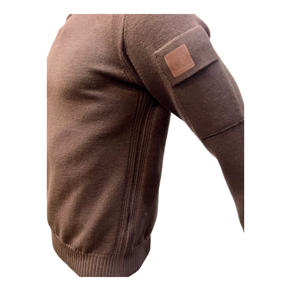 C.P. Company Urban Merino Crew Neck Sweater Bruin Brown Heren