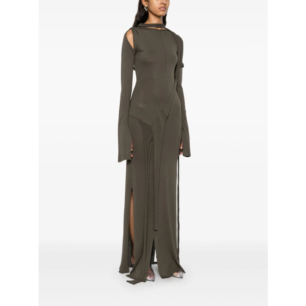 Ottolinger Groene Cut-Out Gebreide Jurk Green Dames