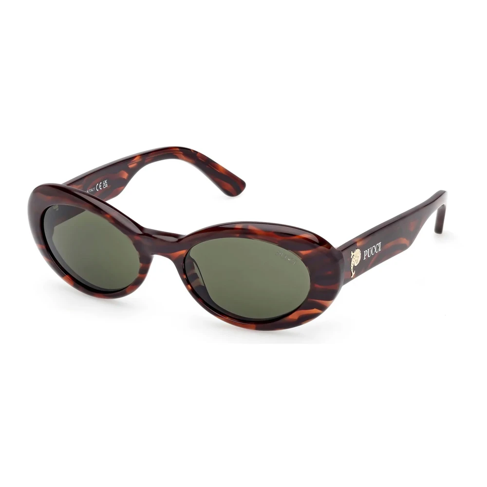 Pucci Brown Havana Green Sunglasses - Unisex - Sunglasses - 53 Mm - Accessories