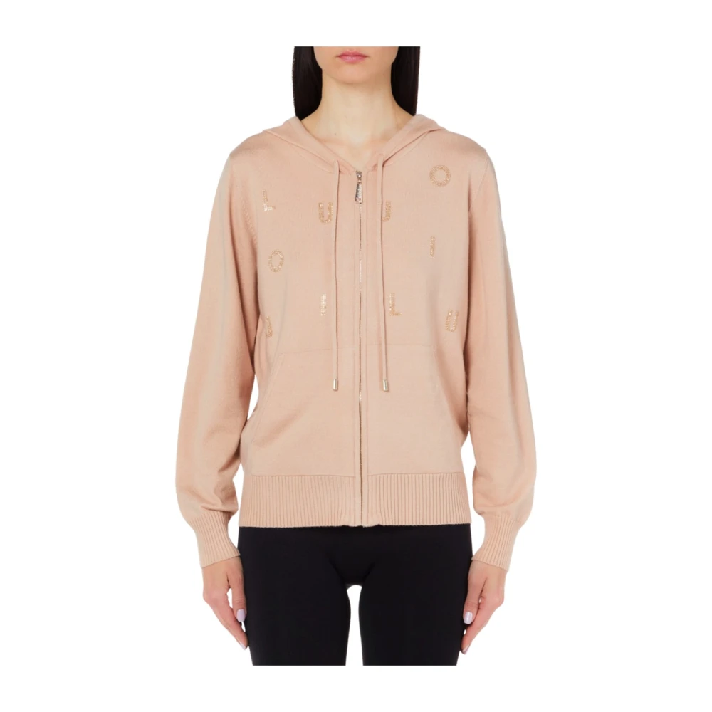 Liu Jo Women's Beige Zip-Through Sweatshirt