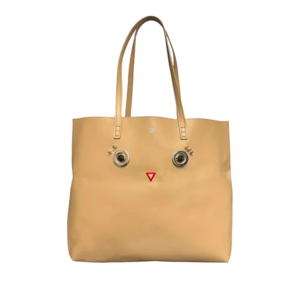 Fendi Vintage Pre-owned Leather fendi-bags Beige Dames