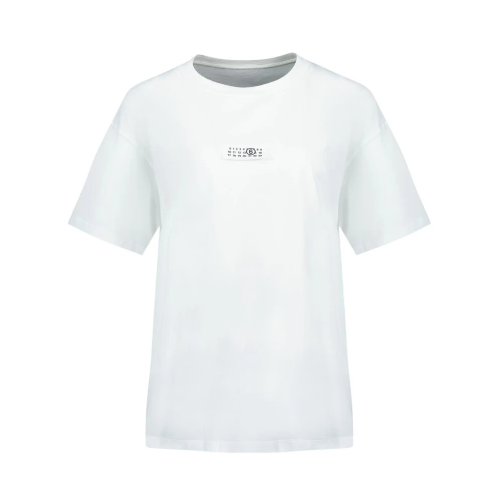 Mm6 Maison Margiela Men's White T-Shirts, S, Cotton T-Shirt