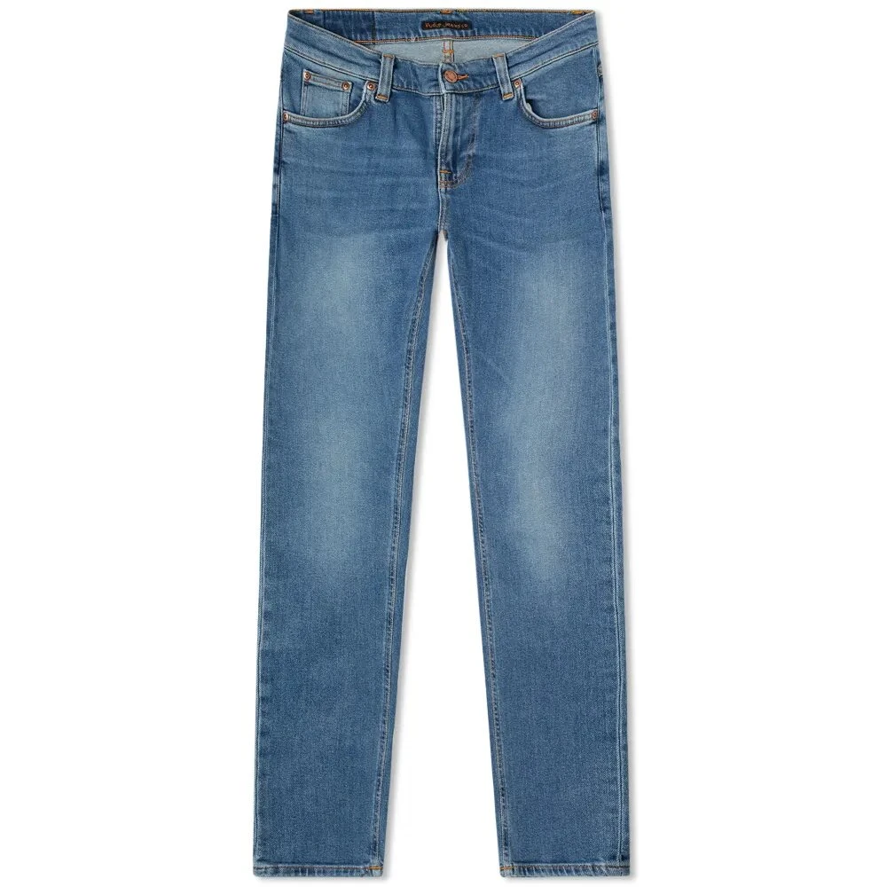 Nudie Jeans Slim-Fit Stretch Denim Jeans Blue Heren