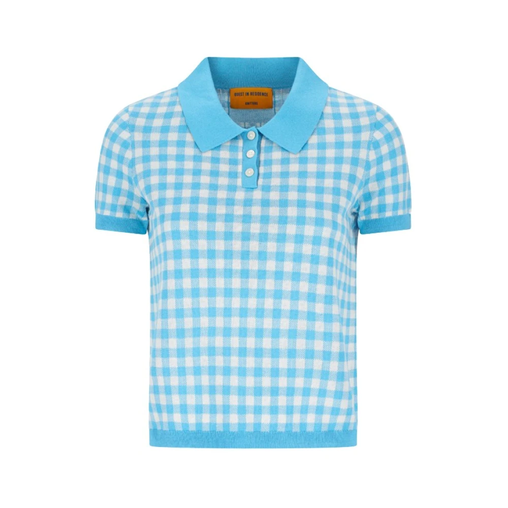 Guest In Residence Multicolor Polo Shirts, Female, Xs, Gingham Shrunken Polo